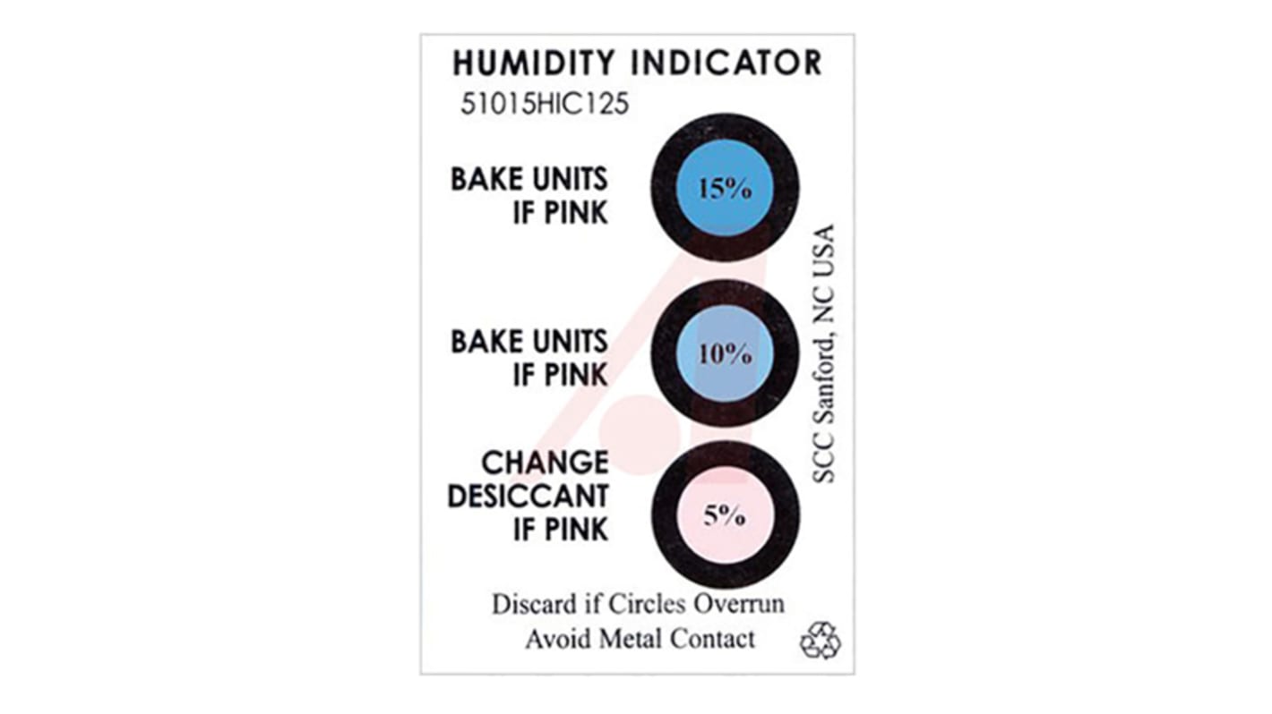 Etichetta ESD Indicatore di umidità "Humidity Indicator", conf. da 125 pz.