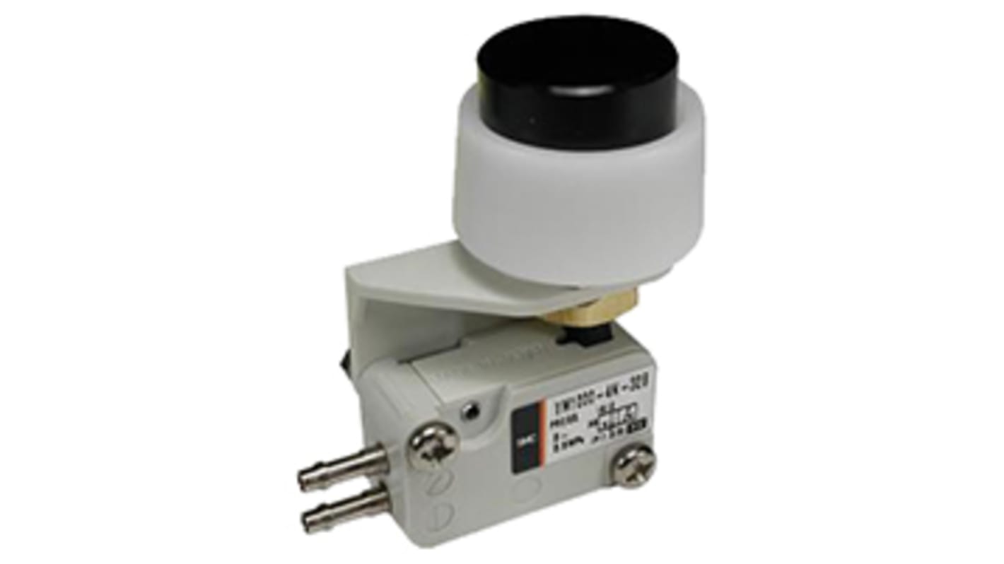 Válvula neumática de mando manual 3 SMC, Control mediante Palanca de Rodillo, Cuerpo PBT, Presión Máxima 0,8 MPa