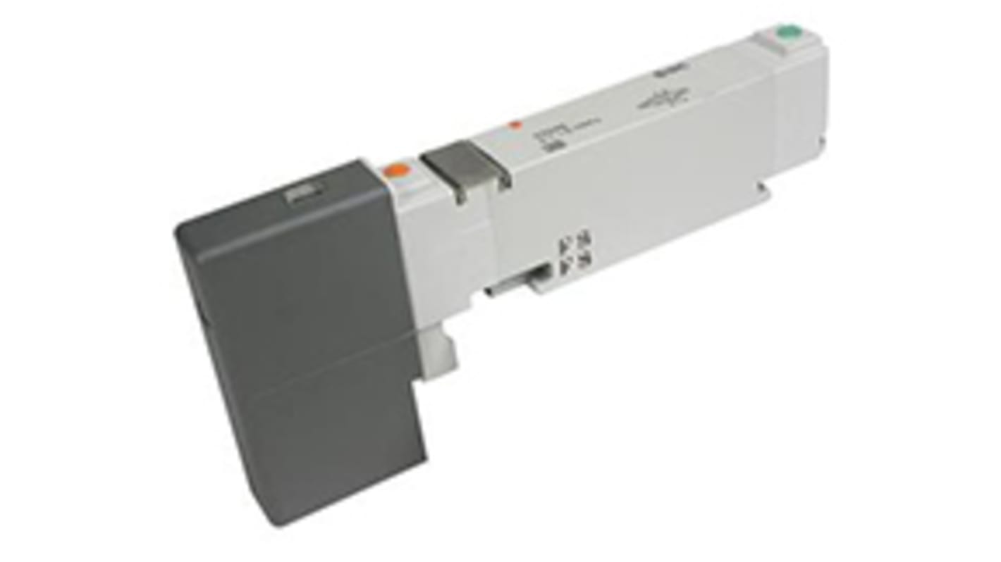 SMC VCQ1000 Pneumatik-Magnetventil 24V dc, Magnet/Vorsteuerung/Feder-betätigt