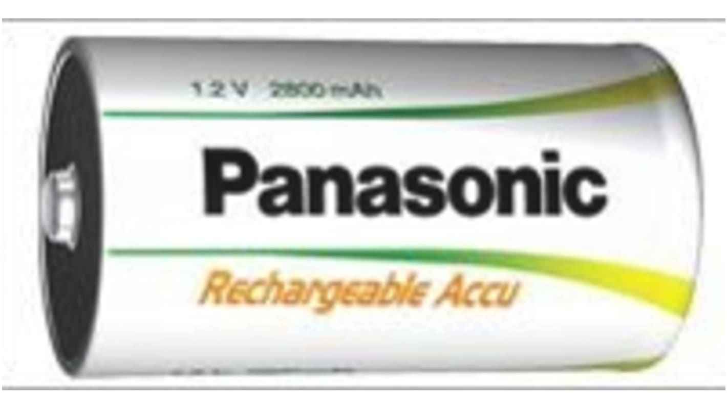 Panasonic NiMH Rechargeable D Batteries, 2.8Ah