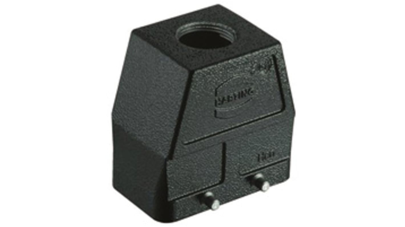 Carcasa para conector industrial con entrada superior HARTING serie Han M tamaño 10 B, con rosca M32