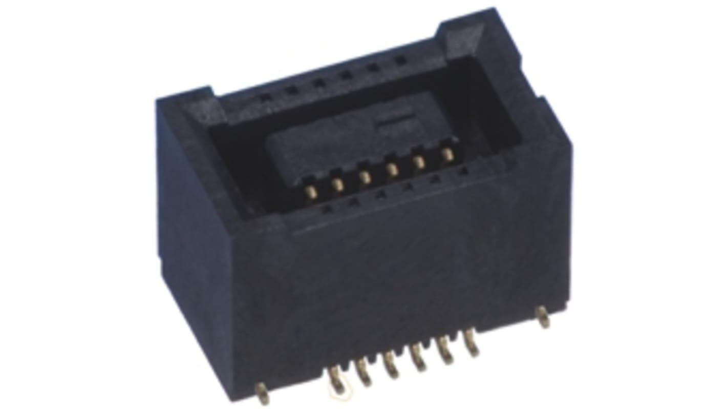 Conector hembra para PCB Hirose serie DF40, de 12 vías en 2 filas, paso 0.4mm, 30 V, 300mA, Montaje Superficial, para