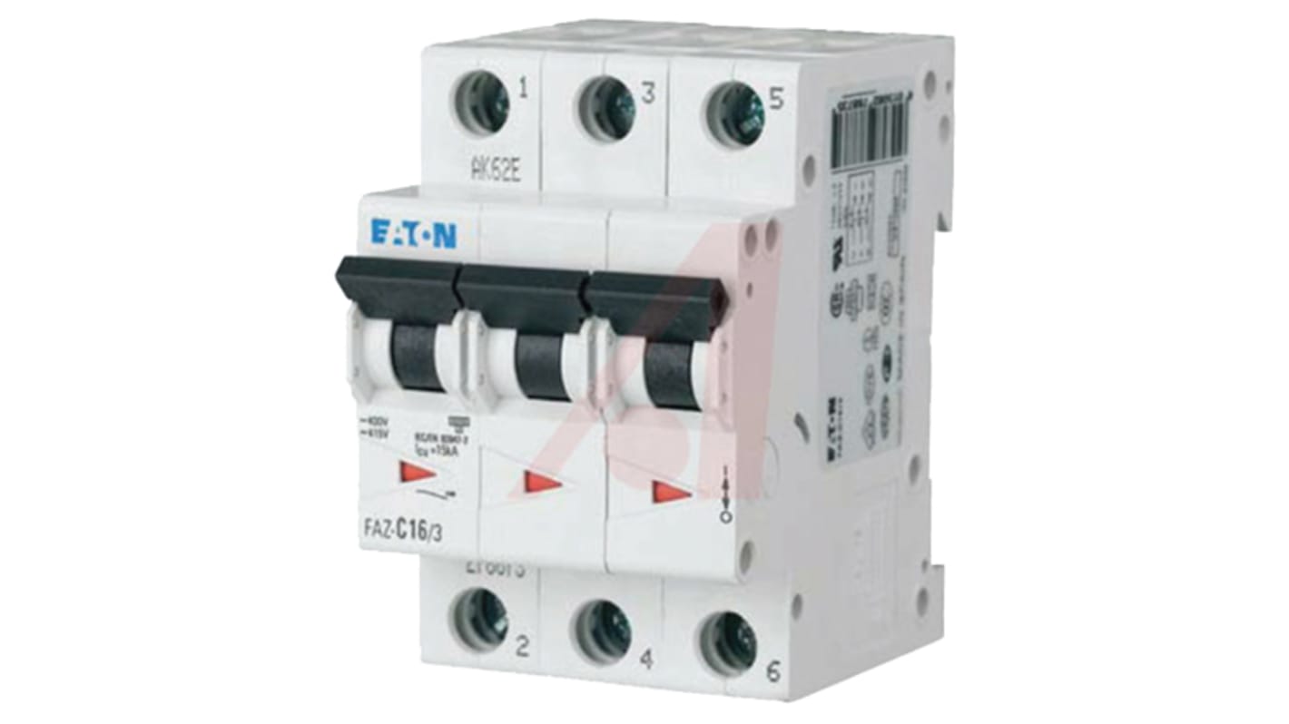 Eaton MCB Leitungsschutzschalter Typ B, 3-polig 32A 240 → 415V, Abschaltvermögen 10 kA xEffect