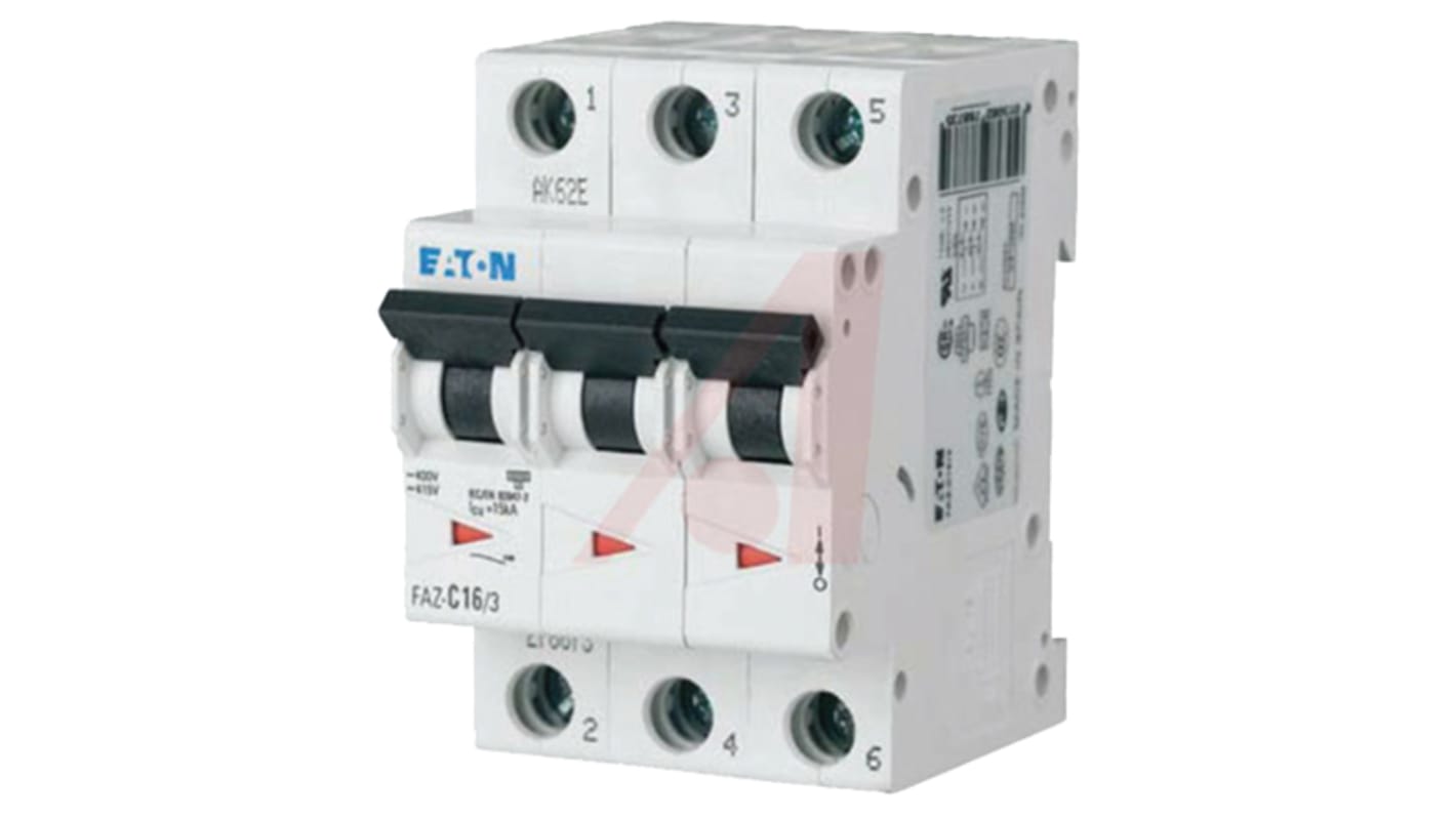 Eaton Eaton Moeller MCB Leitungsschutzschalter Typ D, 3-polig 15A 240 → 415V, Abschaltvermögen 10 kA xEffect