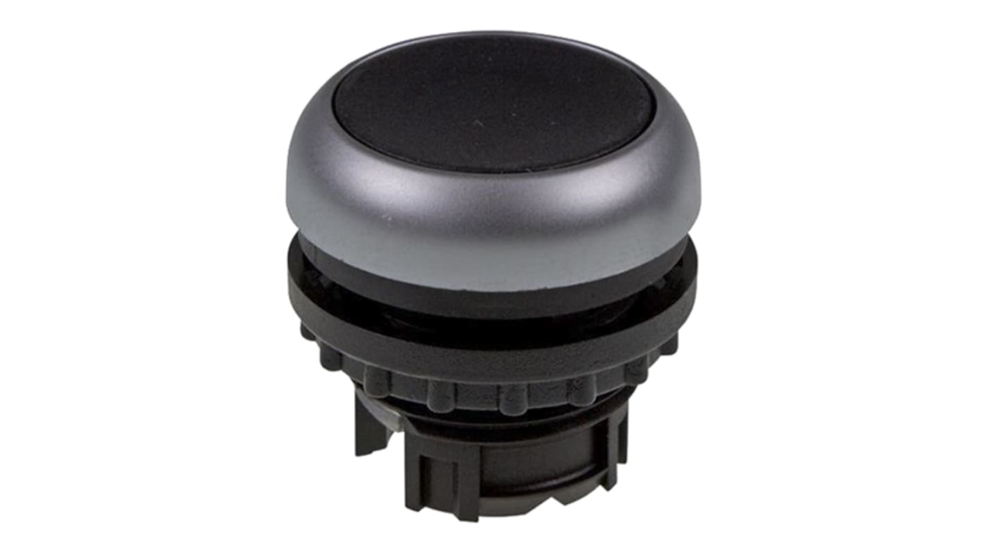 Cabezal de pulsador Eaton serie M22, Ø 22mm, de color Negro, Momentáneo, IP67