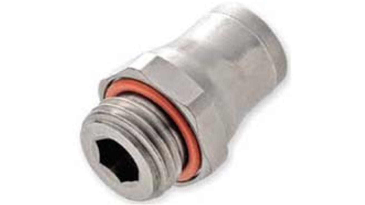 Legris LF3600 Series Straight Threaded Adaptor, G 3/8 Male to Push In 8 mm, Threaded-to-Tube Connection Style