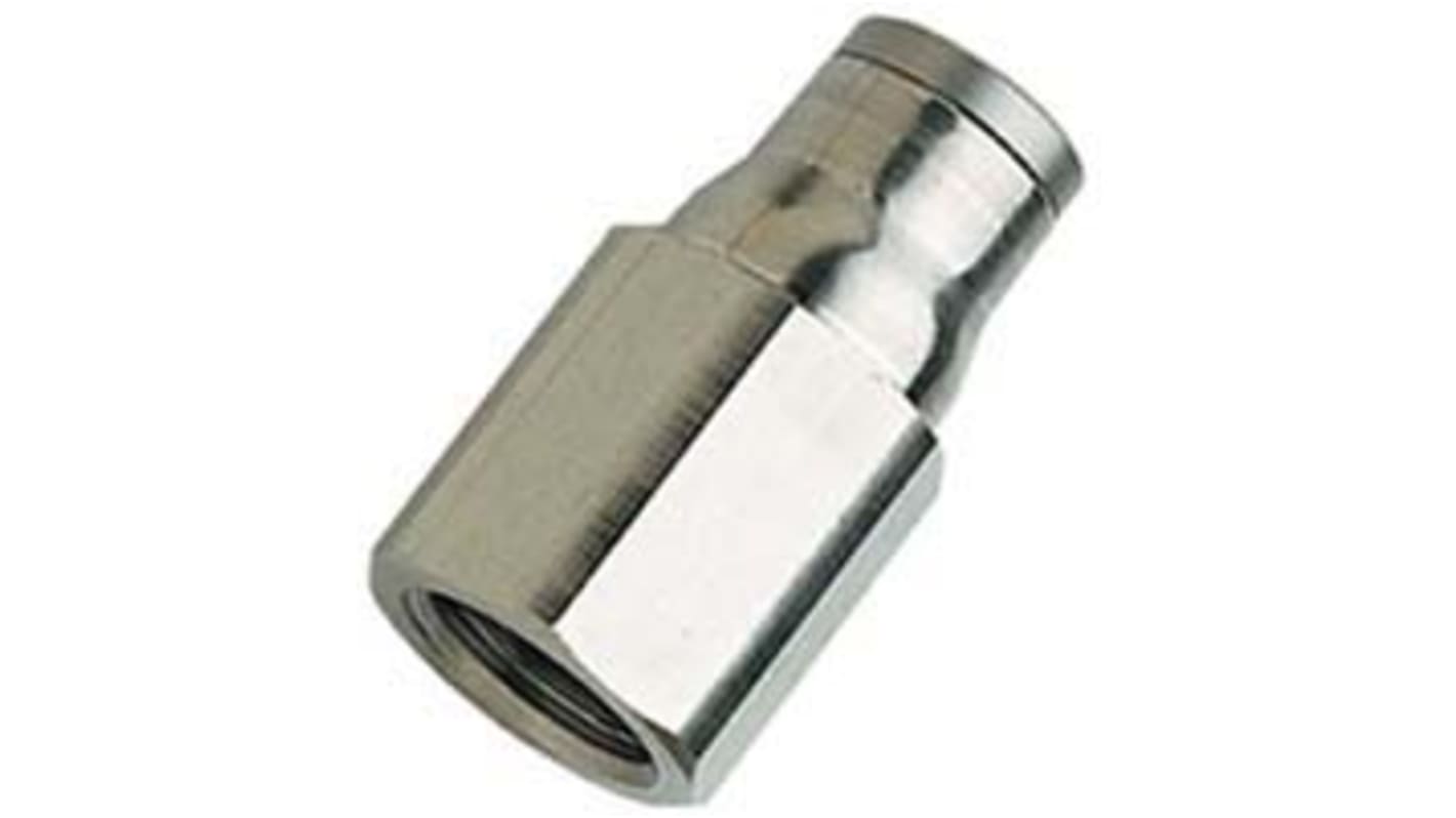 Legris LF3600 Series Straight Threaded Adaptor, G 1/8 Female to Push In 8 mm, Threaded-to-Tube Connection Style