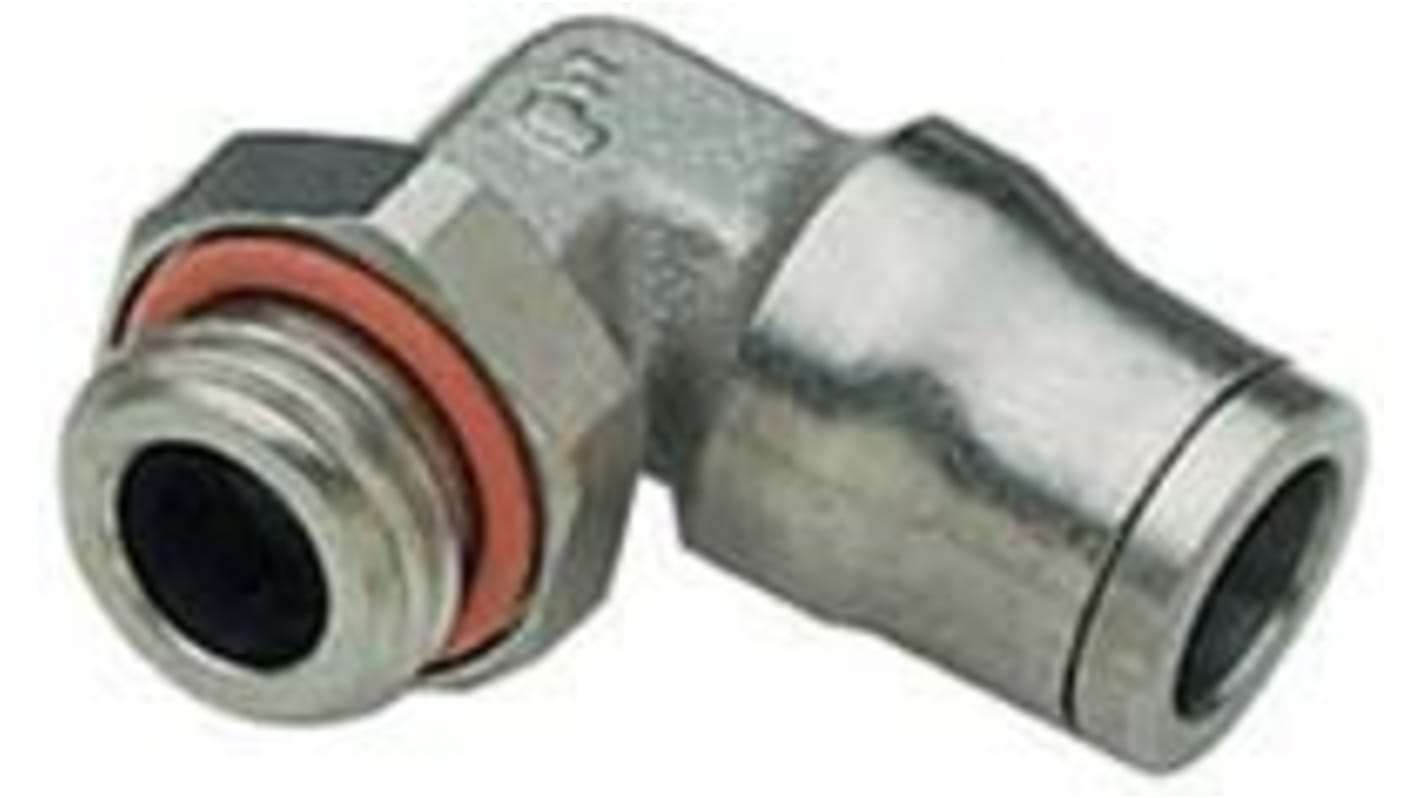 Legris LF3600 Series Elbow Threaded Adaptor, G 1/4 Male to Push In 4 mm, Threaded-to-Tube Connection Style