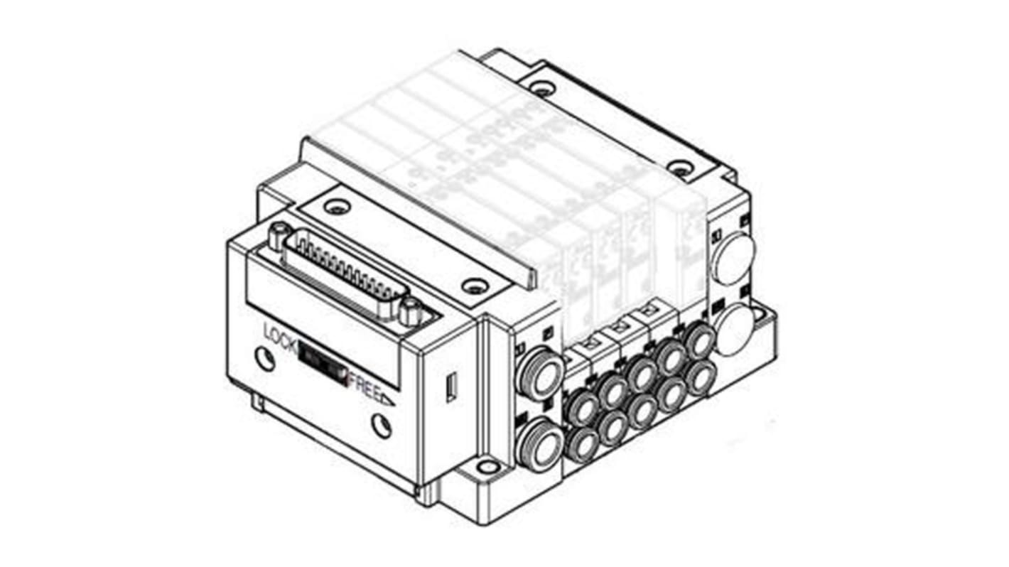 SMC Serie SS5Y, ADC Pneumatik Anschlussplatte, 5-Stationen