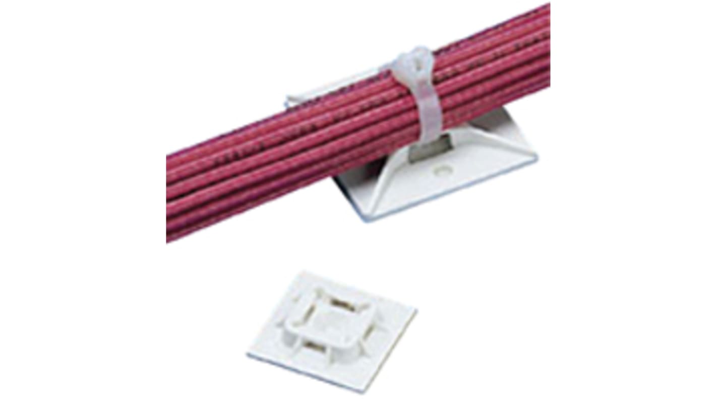 Panduit Self Adhesive Natural Cable Tie Mount 28.7 mm x 28.7mm, 4.8mm Max. Cable Tie Width