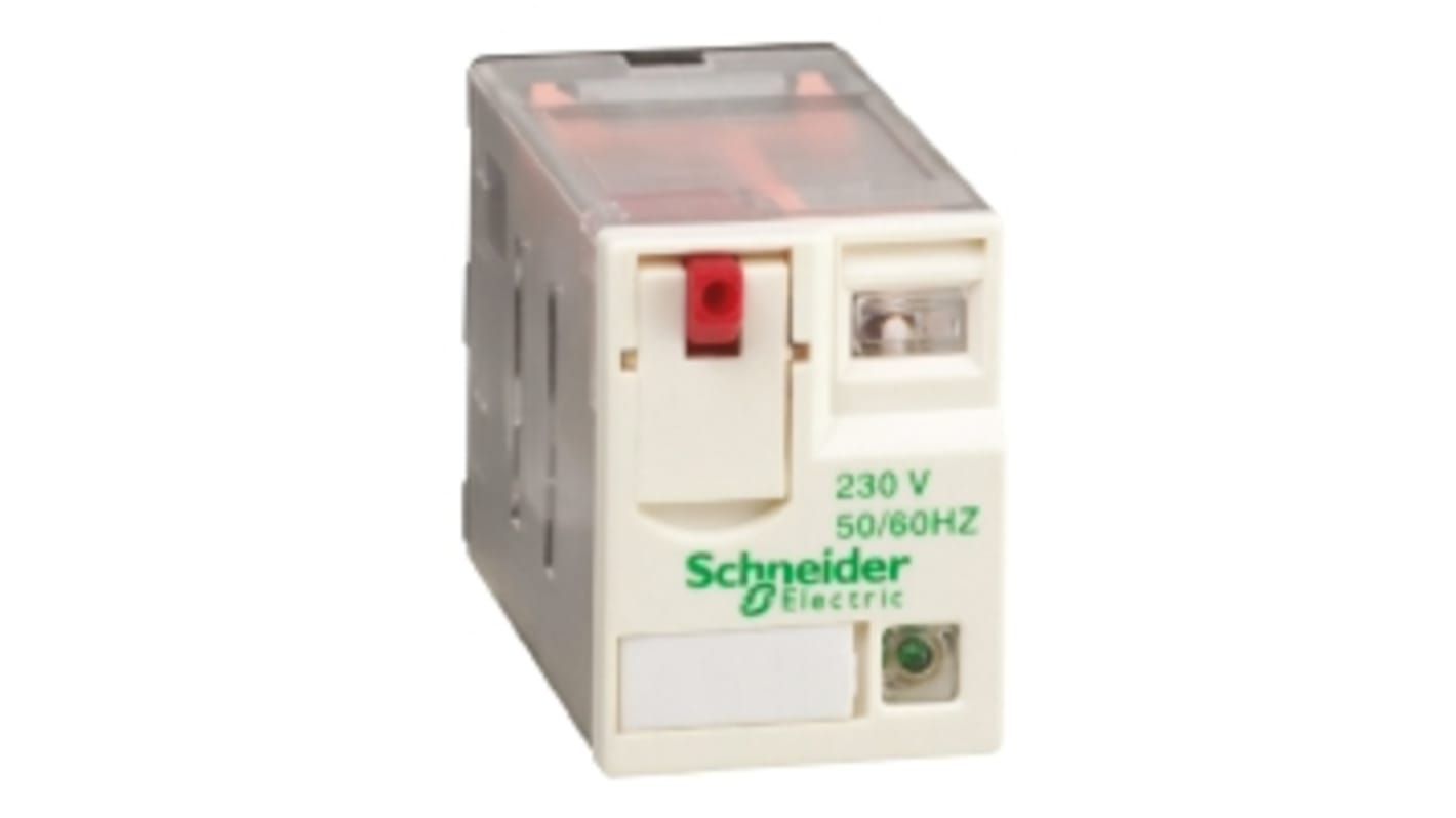 Relè di potenza Schneider Electric serie Harmony Relay RXM, 4PDT, bobina 230V ca, A innesto