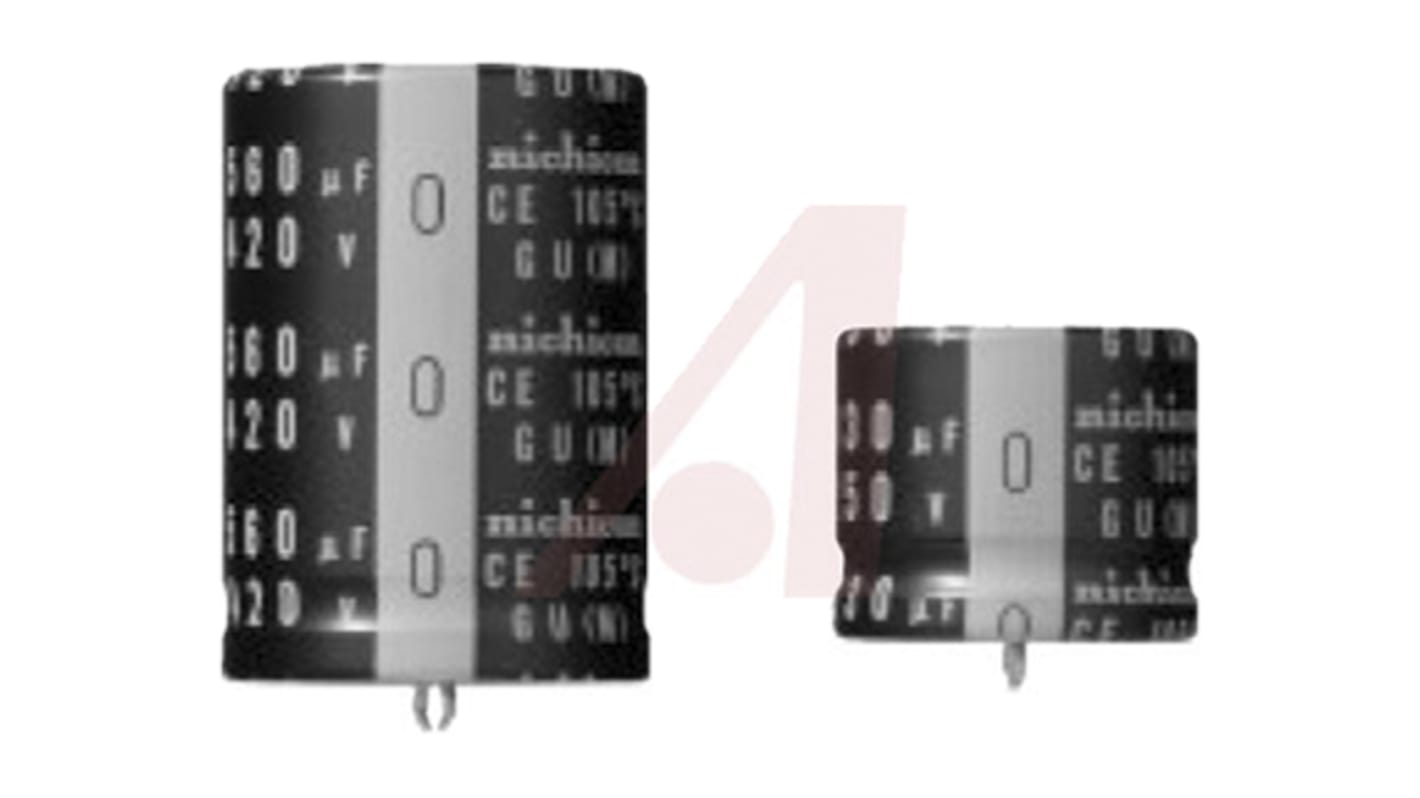 Nichicon GU Snap-In Aluminium-Elektrolyt Kondensator 4700μF ±20% / 50V dc, Ø 25mm x 35mm, bis 105°C