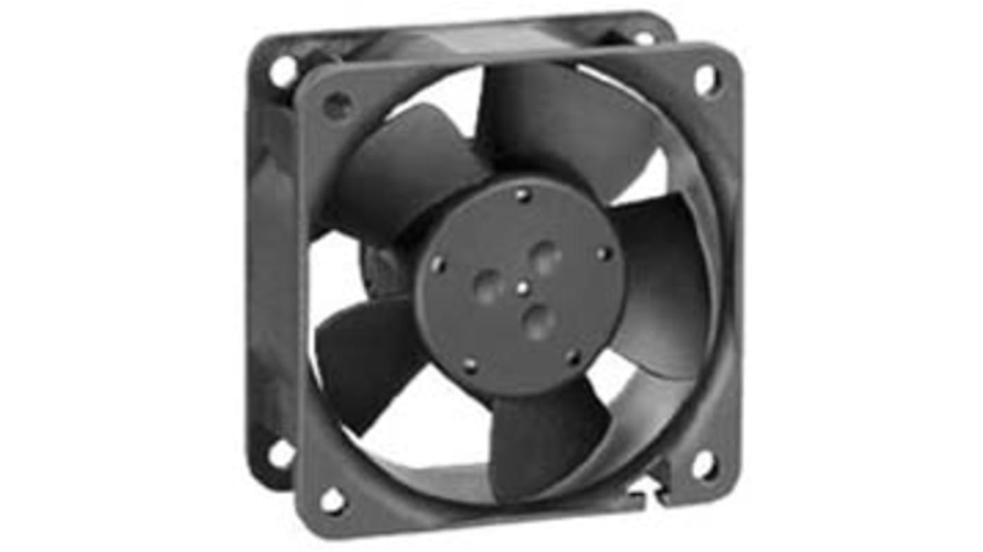 ebm-papst 600 N Series Axial Fan, 24 V dc, DC Operation, 60 x 60 x 25mm