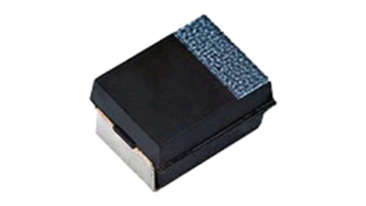 Condensador de polímero Vishay T55, 220μF ±20%, 6.3V dc, Montaje en Superficie, dim. 3.5 x 2.8 x 1.9mm, encapsulado