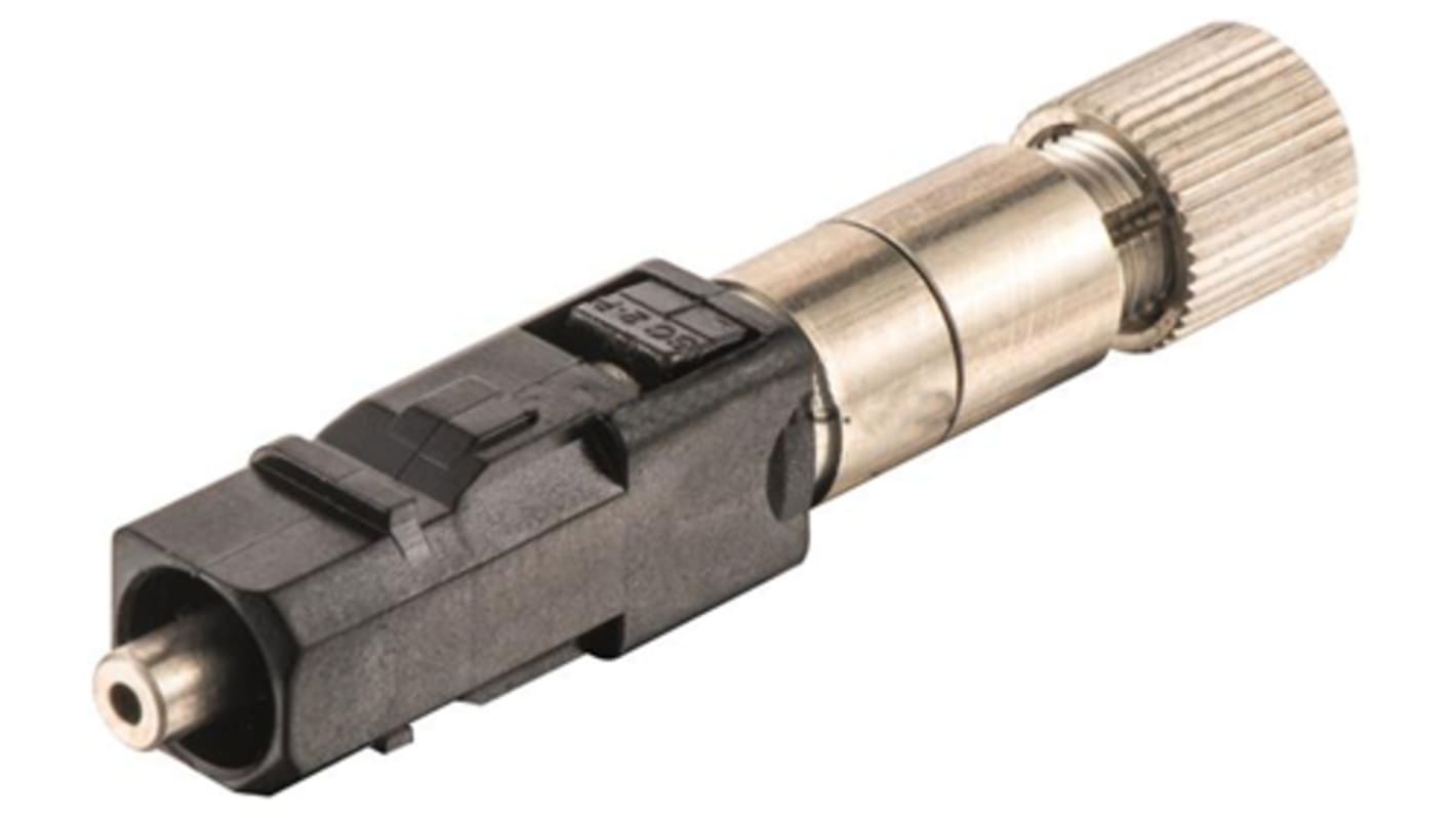 Conector de fibra óptica SC Harting serie 2010, para fibra de 1mm, Polymer Optical Fibre (POF)