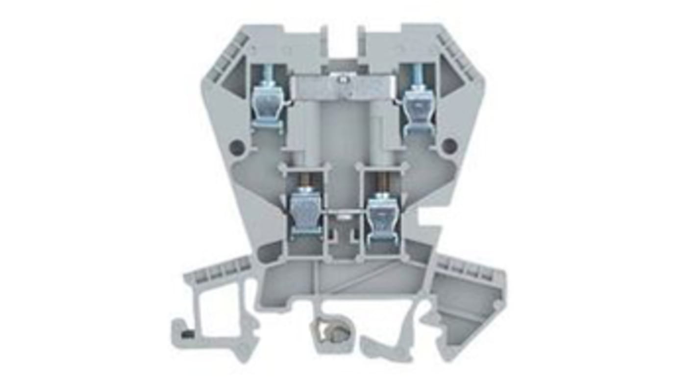 Wieland WK 4 E / U / VB Series Black Double Level Terminal Block, Double-Level, Screw Termination