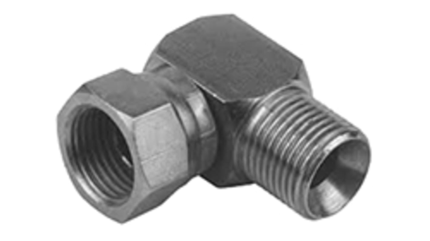 SMC Elbow Threaded Adaptor, R 1/4 Female to R 1/4 Male, Threaded Connection Style