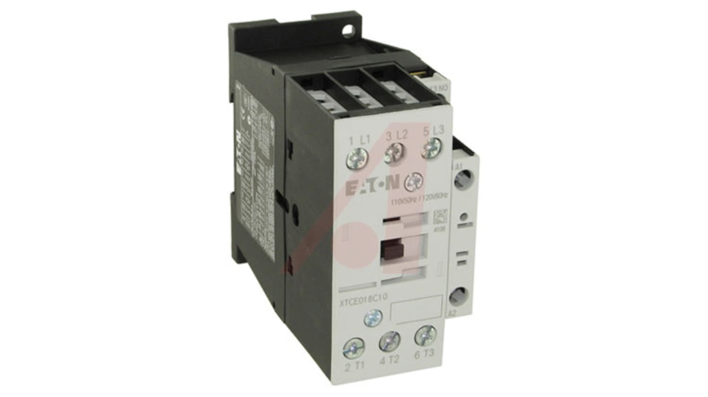 Eaton Contactor, 24 V ac Coil, 3-Pole, 17 A, 7.5 kW, 3NO, 400 V ac