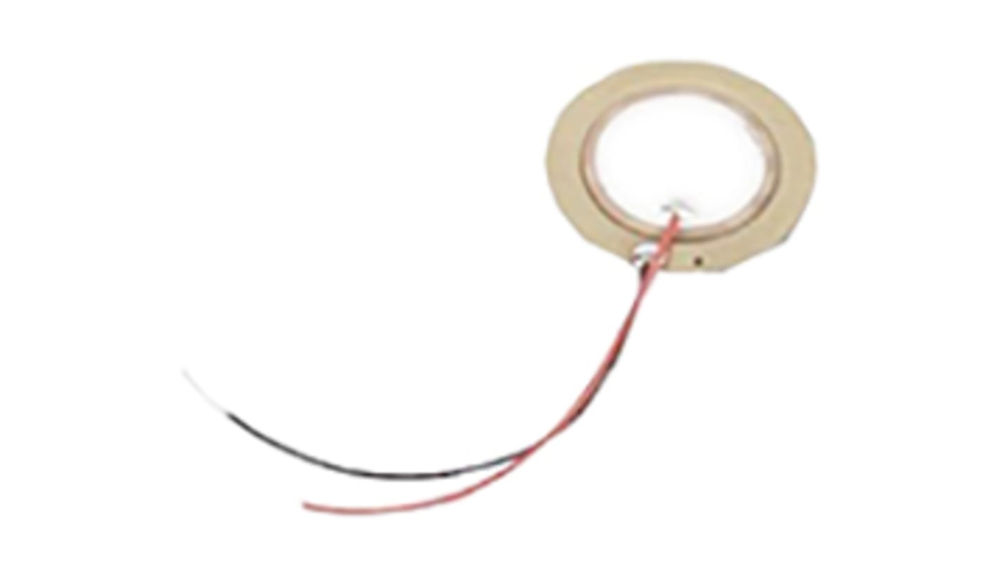 Murata Lead Wire Diaphragm External Piezo Buzzer, 27 (Dia.) x 0.54mm