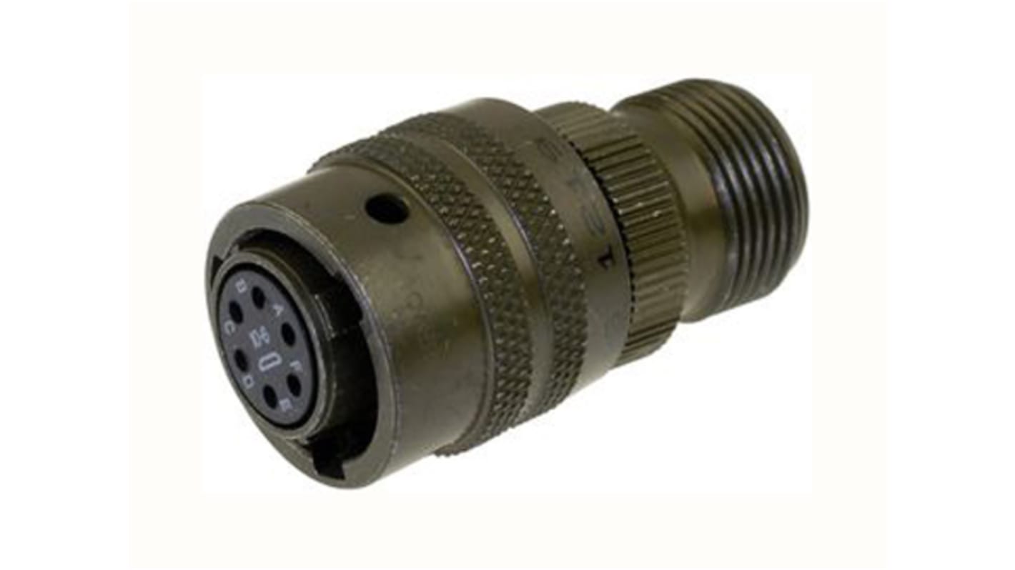 Amphenol, PT 6 Way Cable Mount MIL Spec Circular Connector Plug, Socket Contacts,Shell Size 10, Bayonet, MIL-DTL-26482