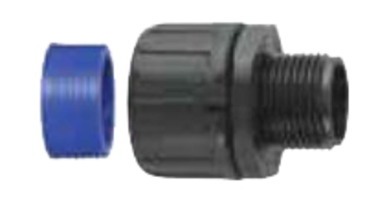 Montáž potrubí Rovný Černá jmenovitá velikost 28mm Nylon 66 Černý, IP66, IP67, IP68, IP69K M32 Flexicon