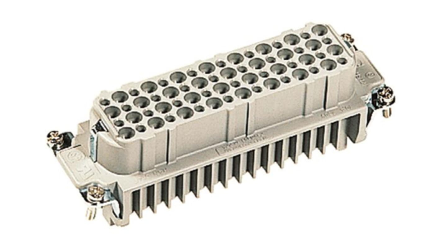 Inserto de conector de potencia HARTING Hembra, serie Han D HMC, configuración 64P+E