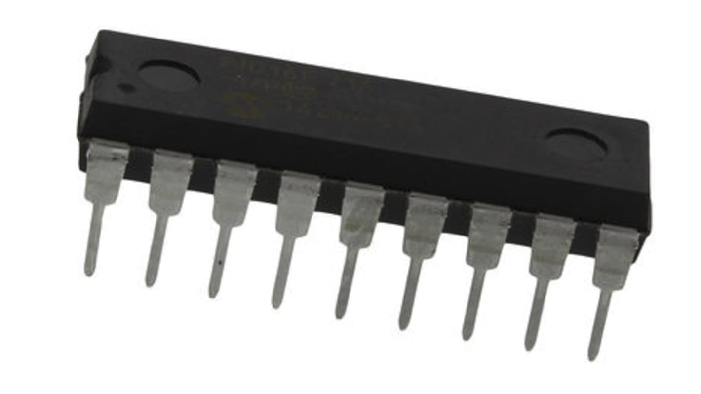 Microcontrolador Microchip PIC16F716-I/P, núcleo PIC de 8bit, RAM 128 B, 20MHZ, PDIP de 18 pines