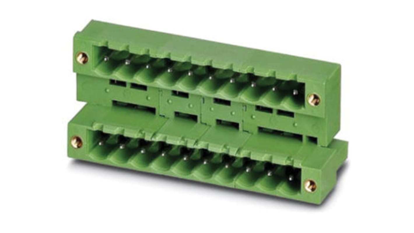 Conector macho para PCB Phoenix Contact serie MDSTB 2.5/ 3-GF de 3 vías, paso 5.0mm, para soldar