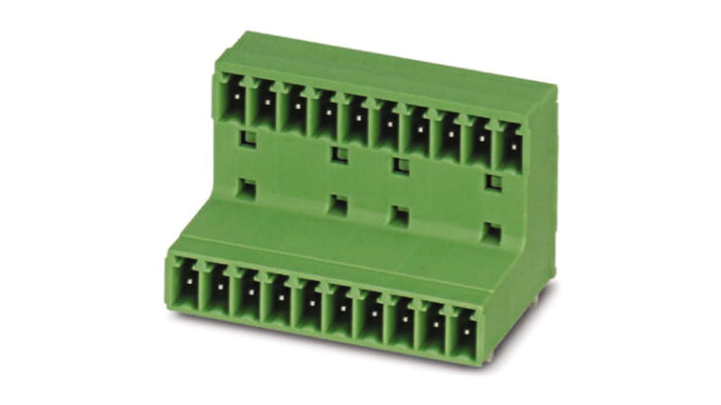 Conector macho para PCB Phoenix Contact serie MCD 1.5/ 9-G-3.81 de 9 vías, paso 3.81mm, para soldar