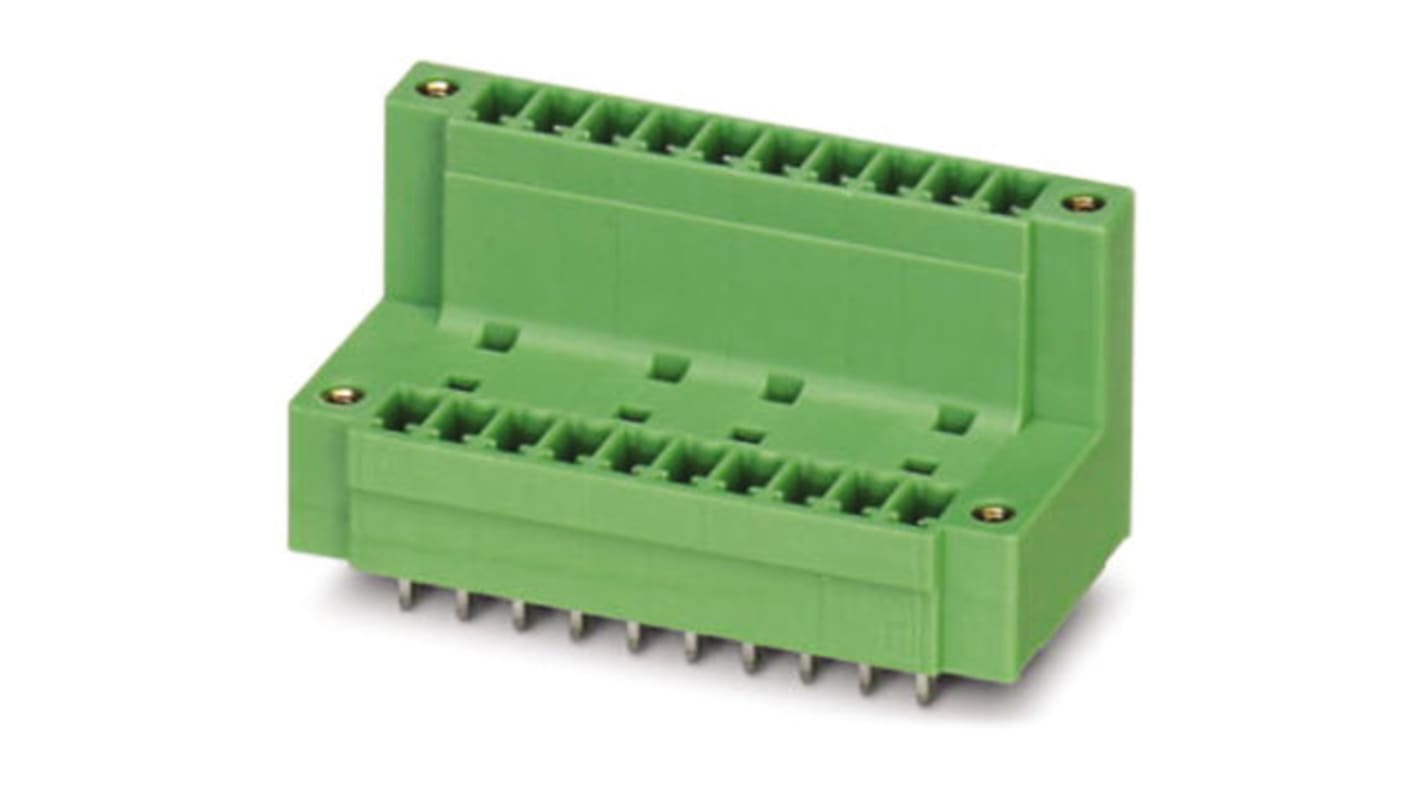 Conector macho para PCB Phoenix Contact serie MCD 1.5/16-GF-3.81 de 16 vías, paso 3.81mm, para soldar