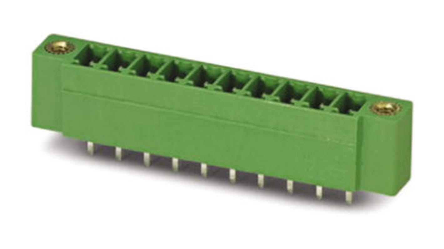 Phoenix Contact 3.81mm Pitch 14 Way Pluggable Terminal Block, Header, Solder Termination