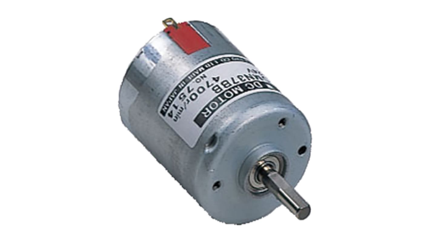 Motor DC Nidec serie DMN37, 12 V dc, 7,2 W, 4.700 rpm, par máx. 14,7 mNm, Ø de eje 5mm