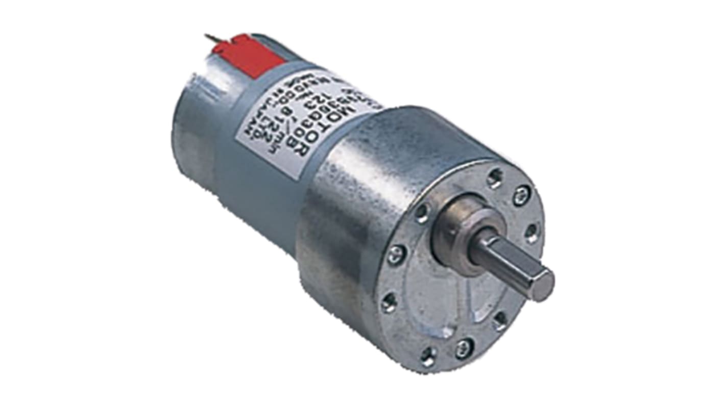 Nidec DMN29 Bürsten-Getriebemotor bis 39 Ncm 100:1, 24 V dc / 3 W, Wellen-Ø 6mm, 37mm x 87.8mm