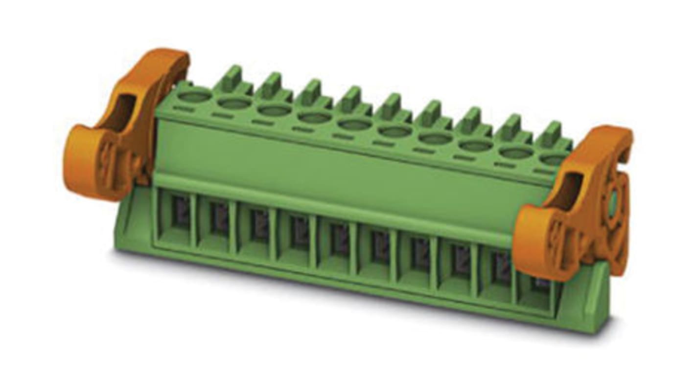 Phoenix Contact 3.5mm Pitch 15 Way Pluggable Terminal Block, Plug, Cable Mount, Screw Termination