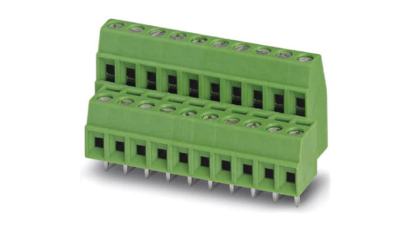 Phoenix Contact MKDS 1/14-3.5 Series PCB Terminal Block, 14-Contact, 3.5mm Pitch, Through Hole Mount, Screw Termination