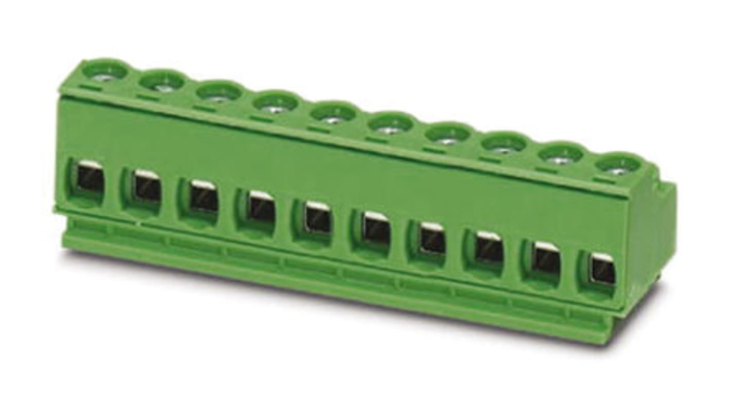 Phoenix Contact 5mm Pitch 2 Way Pluggable Terminal Block, Plug, Screw Termination