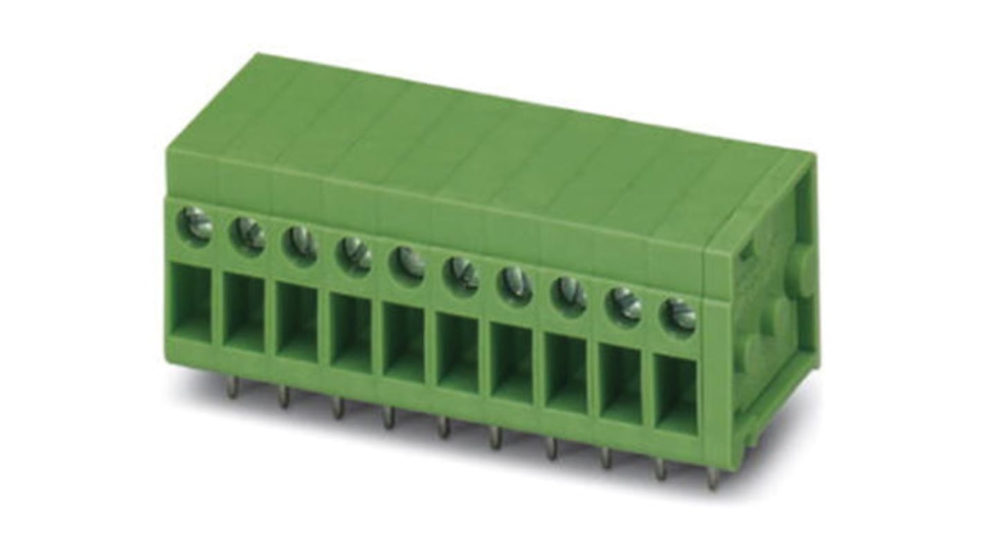 Phoenix Contact 10 Way Pluggable Terminal Block, Plug, Solder Termination