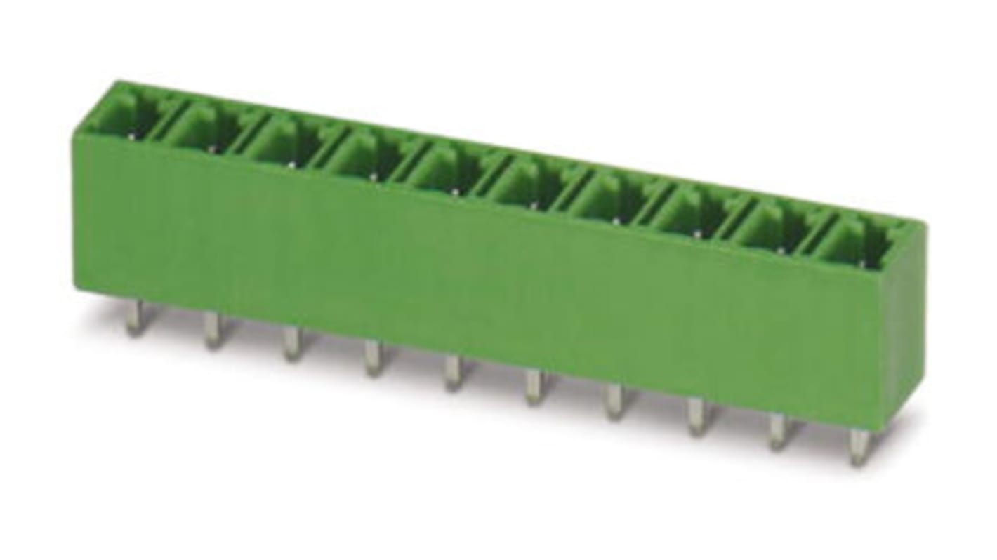 Phoenix Contact 5.08mm Pitch 11 Way Right Angle Pluggable Terminal Block, Header, Through Hole, Solder Termination