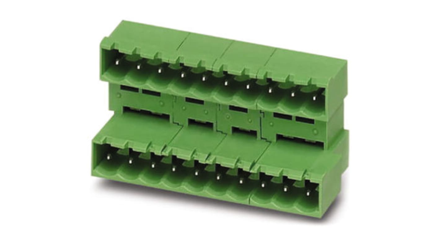 Phoenix Contact 5.08mm Pitch 8 Way Pluggable Terminal Block, Header, Solder Termination