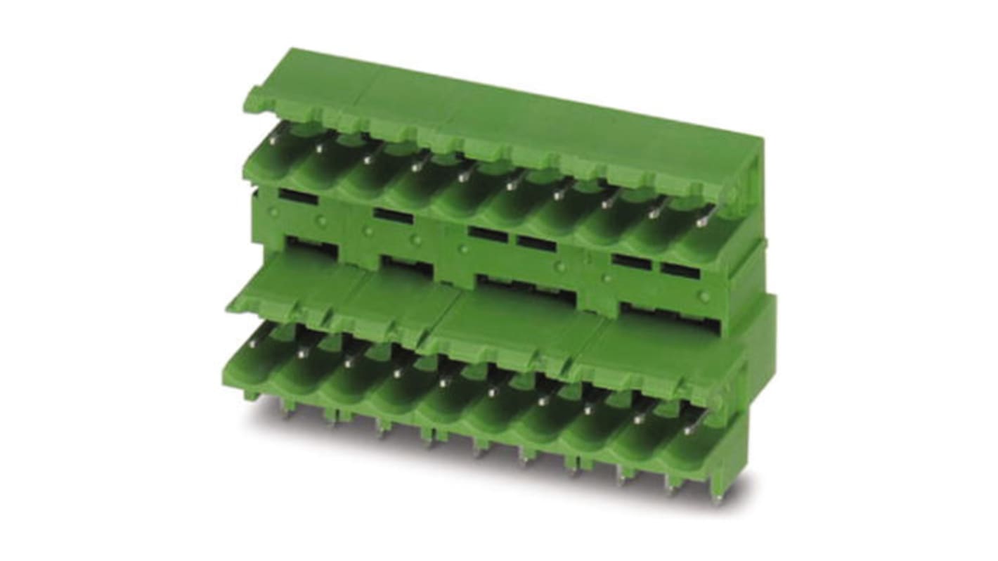 Phoenix Contact 5.08mm Pitch 9 Way Pluggable Terminal Block, Header, Solder Termination