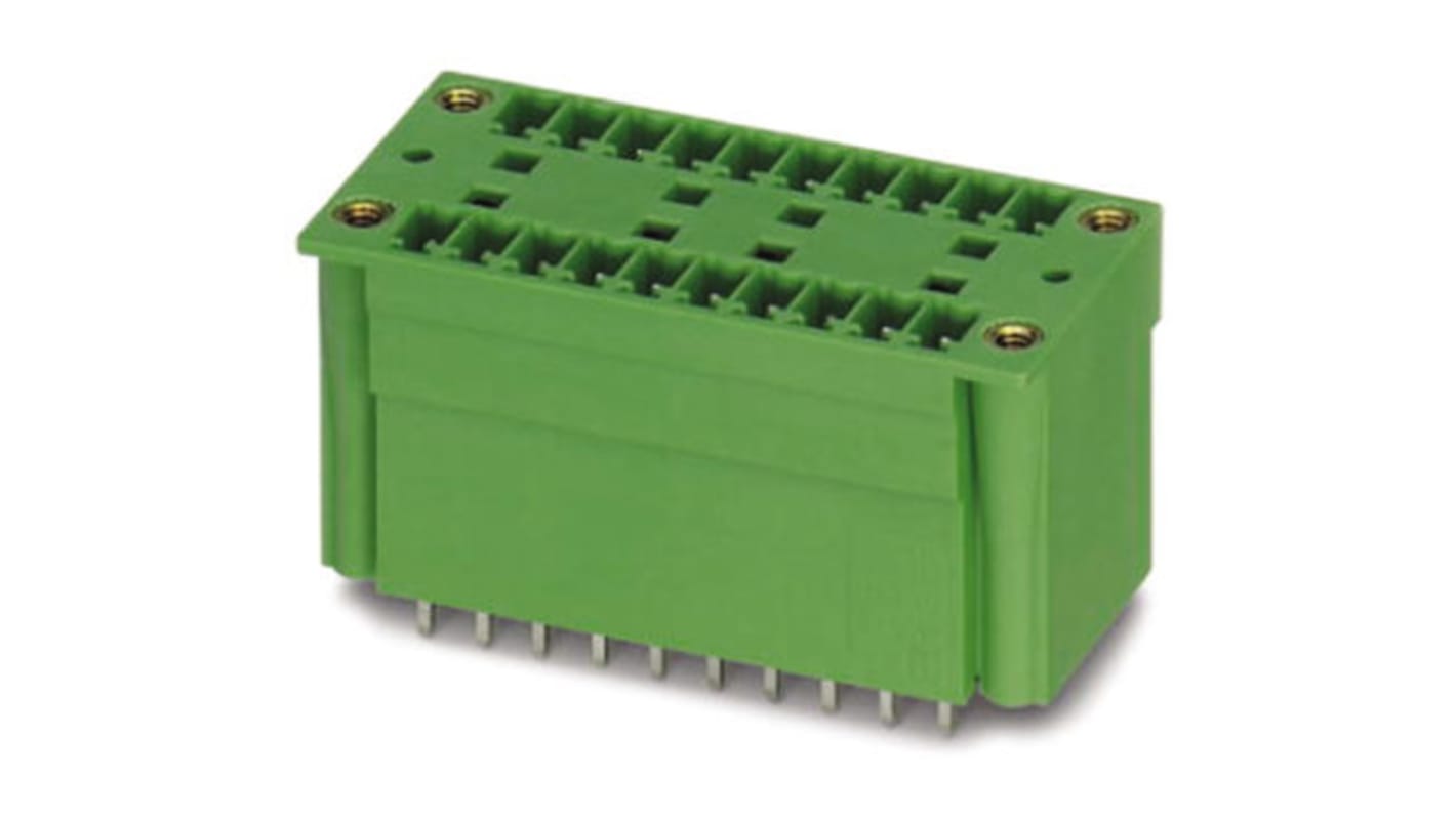 Phoenix Contact 3.81mm Pitch 10 Way Pluggable Terminal Block, Header, Solder Termination