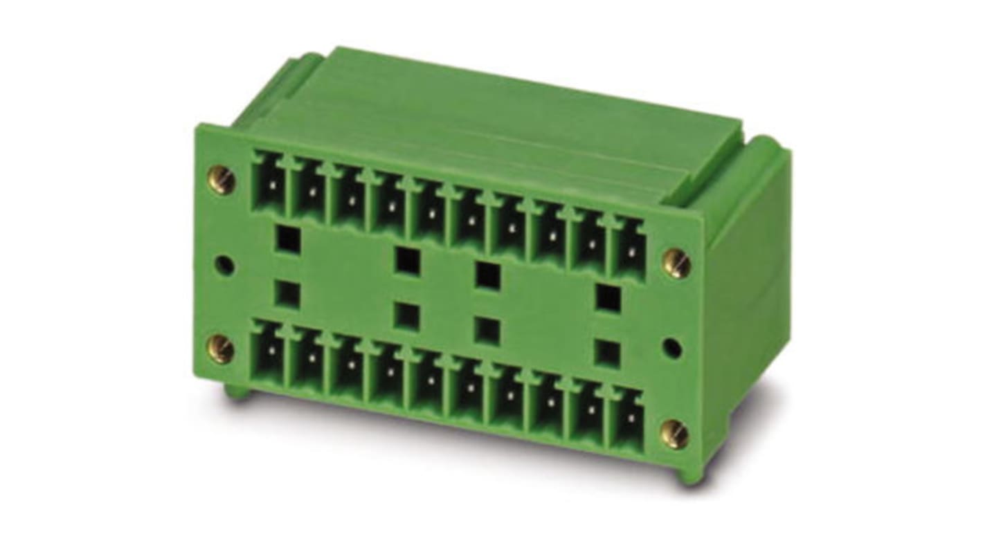 Phoenix Contact 3.81mm Pitch 4 Way Pluggable Terminal Block, Header, Solder Termination