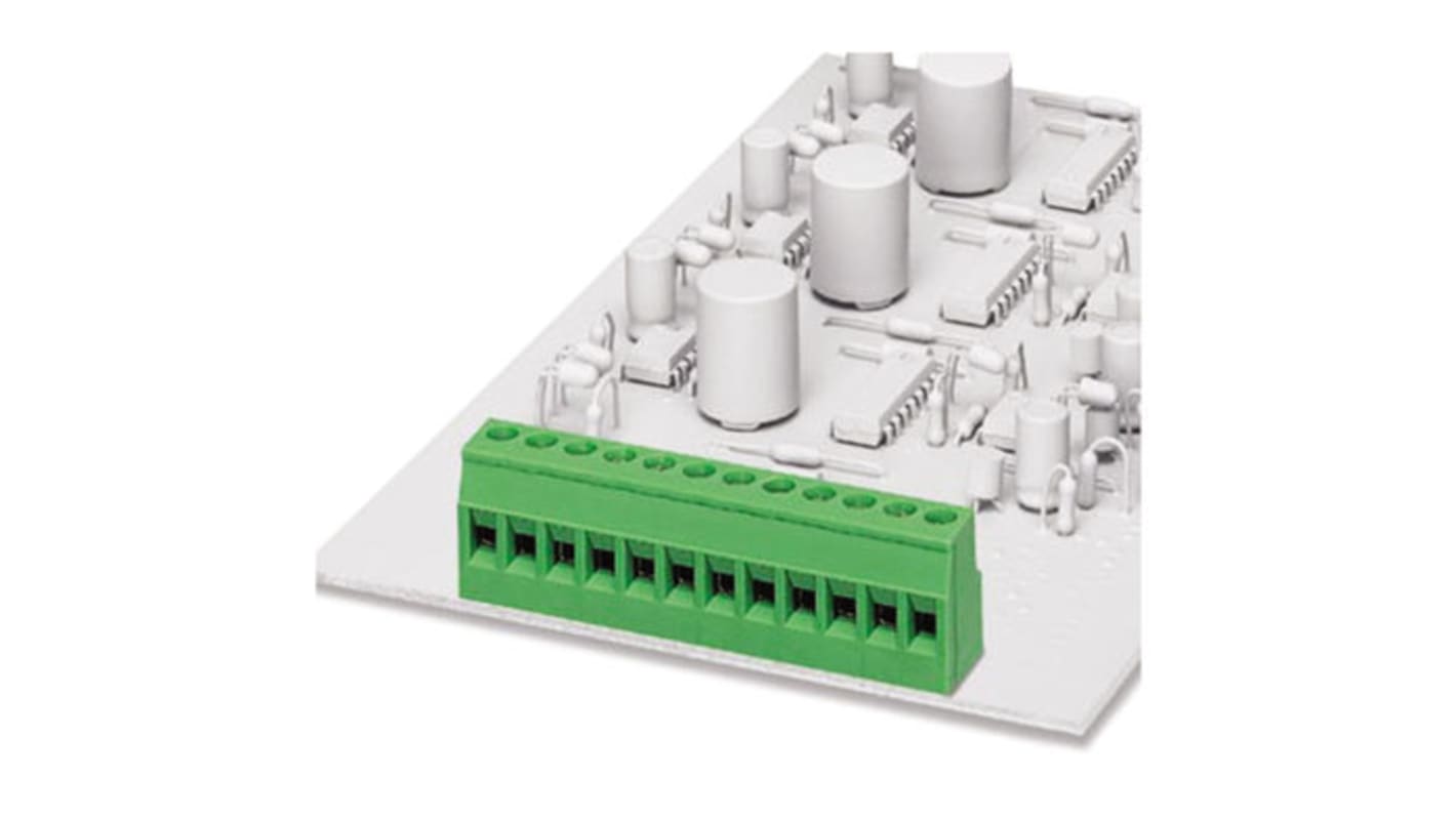 Phoenix Contact MKDSP 1.5/10 Series PCB Terminal Block, 10-Contact, 5mm Pitch, Through Hole Mount, Screw Termination