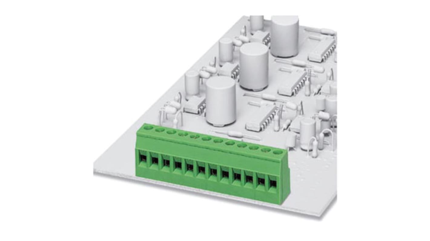 Phoenix Contact MKDSP 1.5/ 7-5.08 Series PCB Terminal Block, 7-Contact, 5.08mm Pitch, Through Hole Mount, Screw