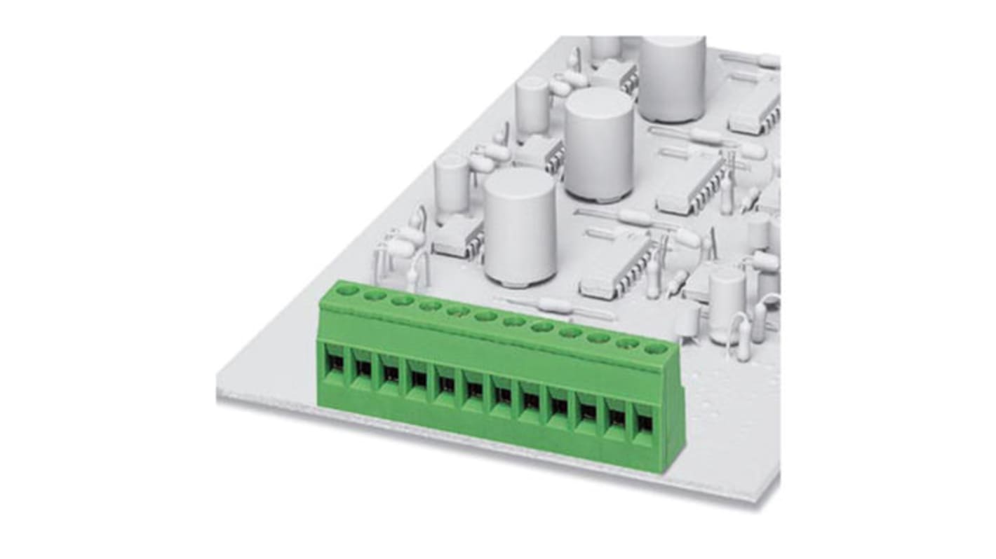 Phoenix Contact MKDS 2.5/ 6-5.08 Series PCB Terminal Block, 6-Contact, 5.08mm Pitch, Through Hole Mount, Screw