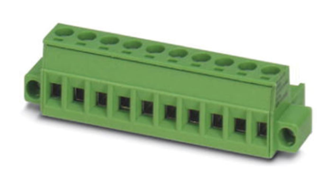 Phoenix Contact 3.5mm Pitch 18 Way Pluggable Terminal Block, Plug, Spring Cage Termination