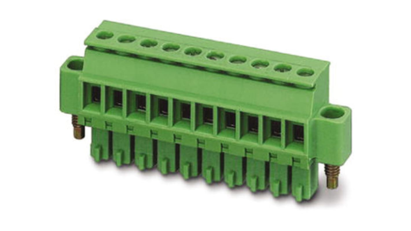 Phoenix Contact 5.08mm Pitch 18 Way Pluggable Terminal Block, Inverted Plug, Cable Mount, Solder Termination