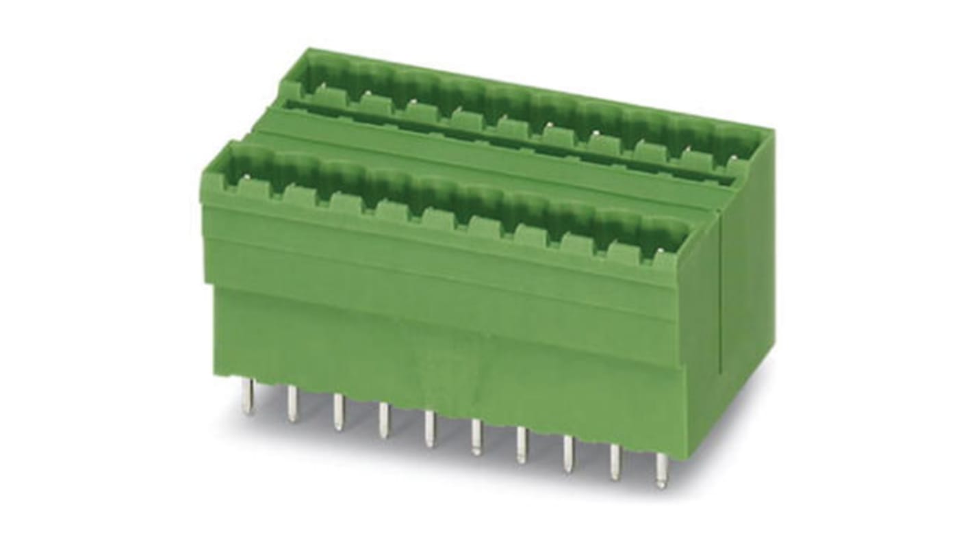 Conector macho para PCB Phoenix Contact serie MSTB 2.5/19-G-5.08 de 19 vías, paso 5.08mm, para soldar