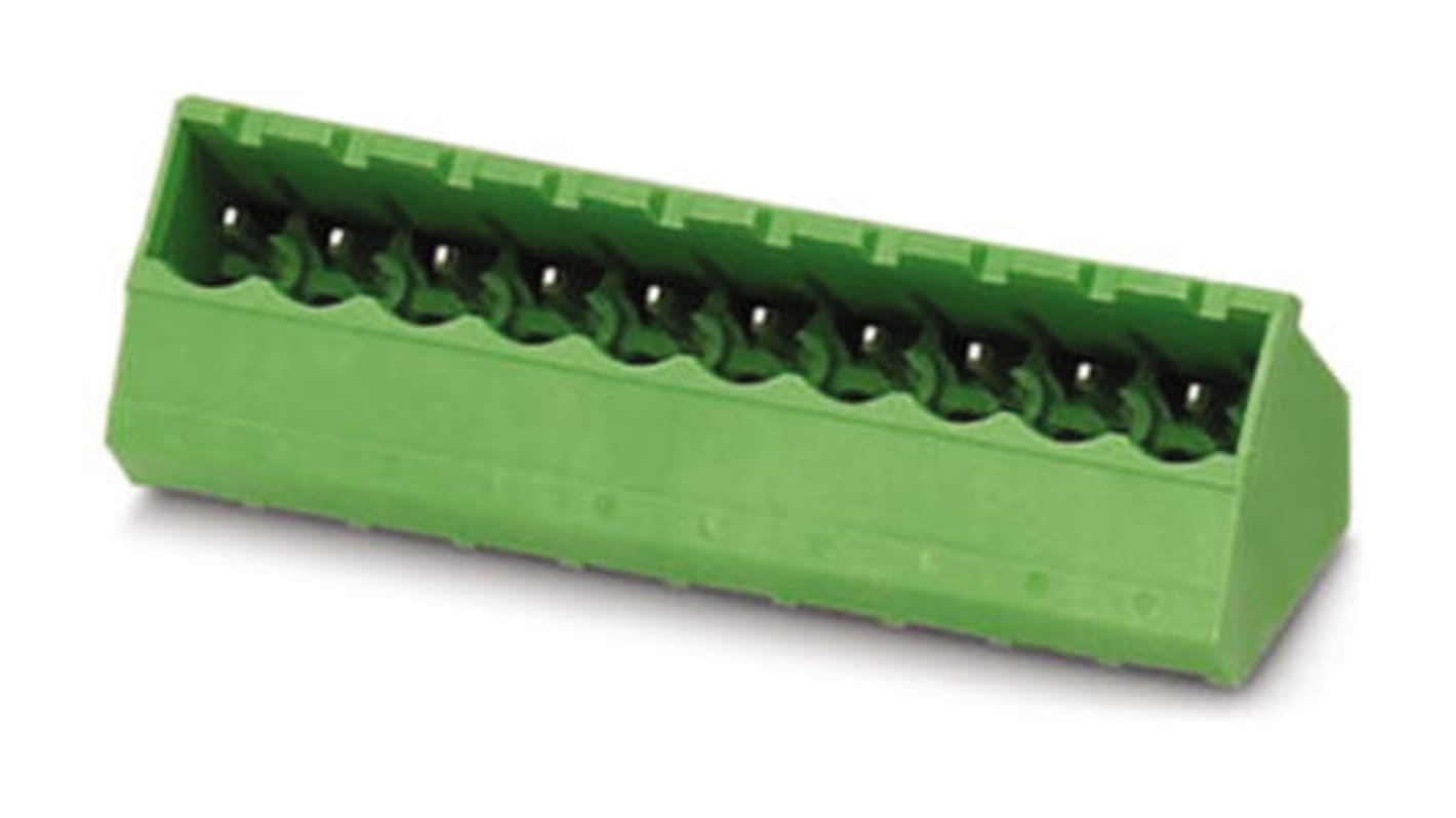 Phoenix Contact 5.08mm Pitch 15 Way Pluggable Terminal Block, Header, Solder Termination