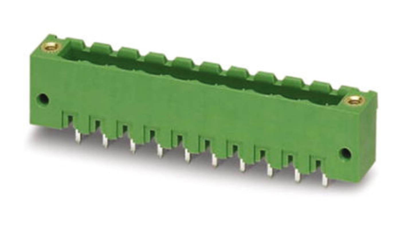 Phoenix Contact 5.08mm Pitch 15 Way Pluggable Terminal Block, Header, Solder Termination